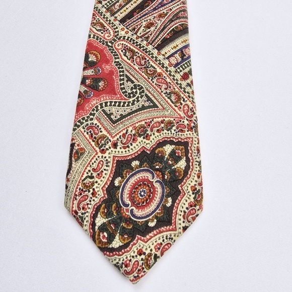 Vintage Polo by Ralph Lauren Hand Made Neck Tie Bold Paisley Made In USA - Picture 2 of 7